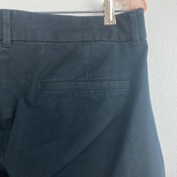 Old Navy Black Pixie Pants Size 12 High Rise Taper Split Hem Cotton/Rayon 32/29 - Picture 11 of 16